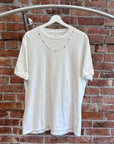 VISVIM GOROS NECKLACE BEADED TEE ‘WHITE’
