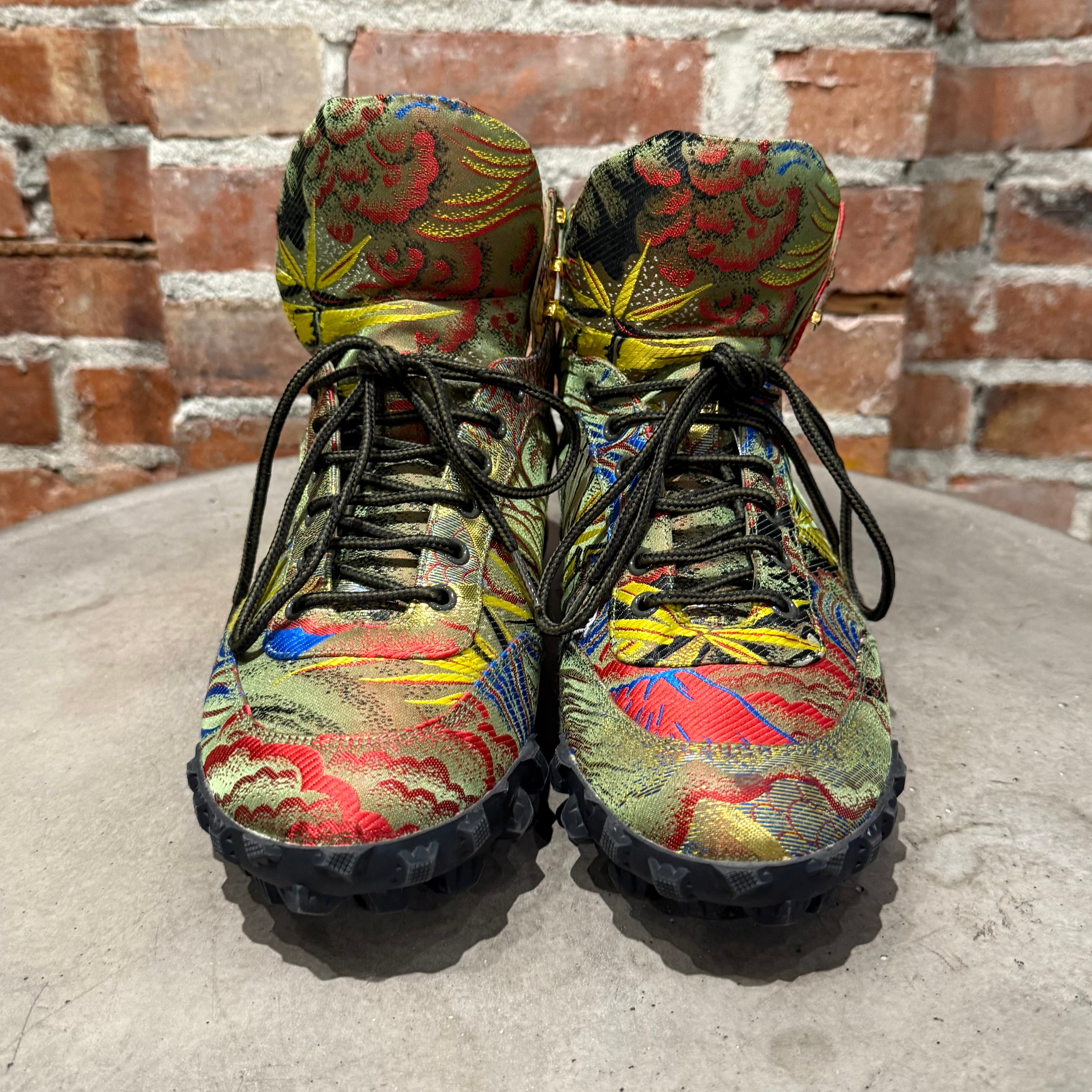 GUCCI JACQUARD SILK HIKING BOOTS 'MULTI' – Sadō Room