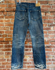 CELINE MOONLIGHT DISTRESSED STRAIGHT LEG JEANS ‘INDIGO’