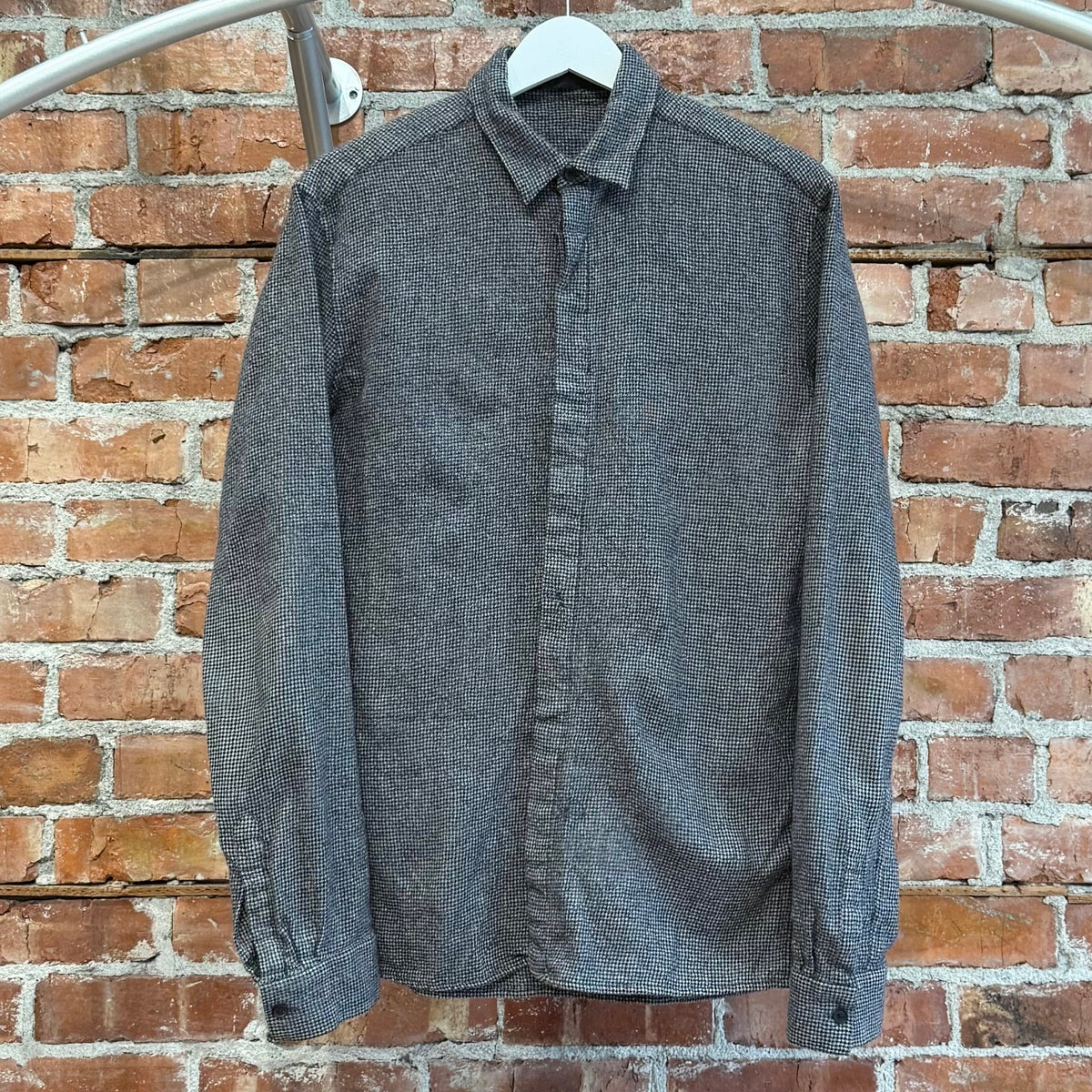 HAIDER ACKERMANN WOOL HOUNDSTOOTH SHIRT ‘GREY’