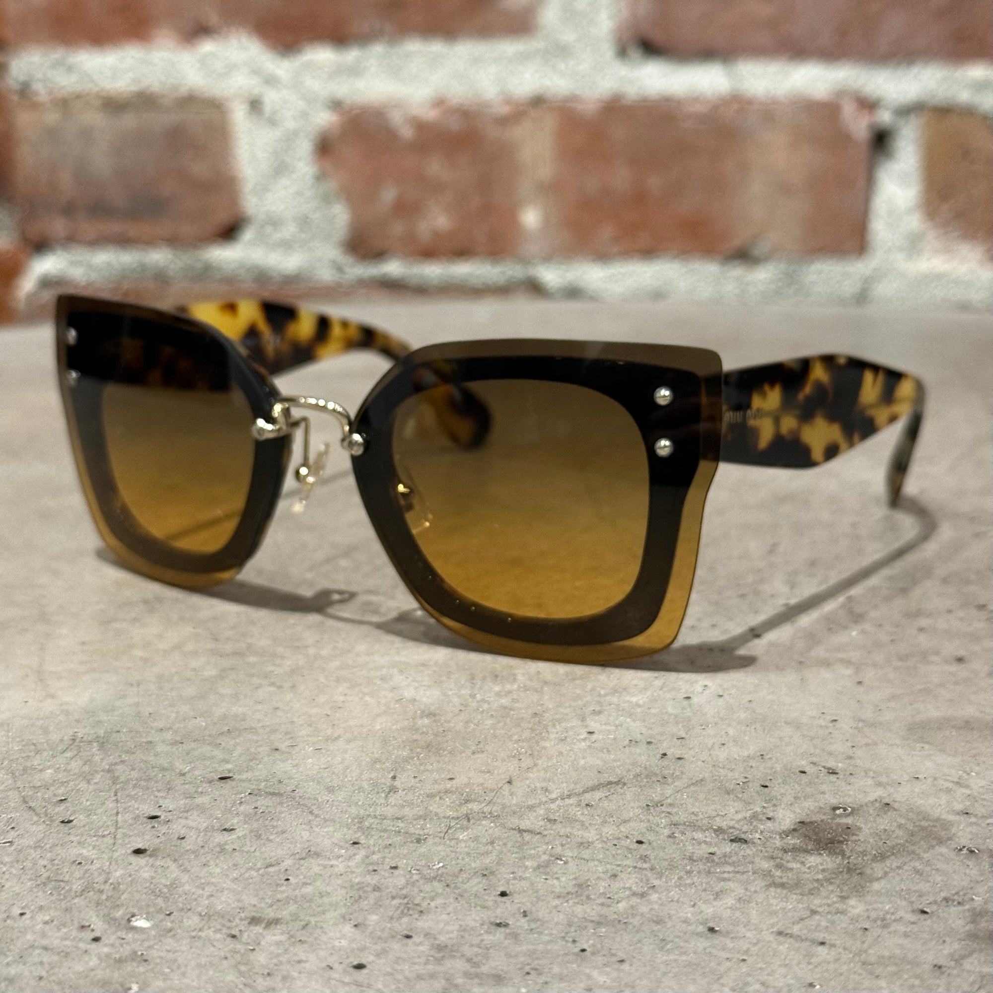 MIU MIU DOUBLE FRAME SUNGLASSES ‘TORTOISE’