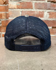 CHROME HEARTS DOUBLE CROSS PATCH TRUCKER HAT ‘NAVY’