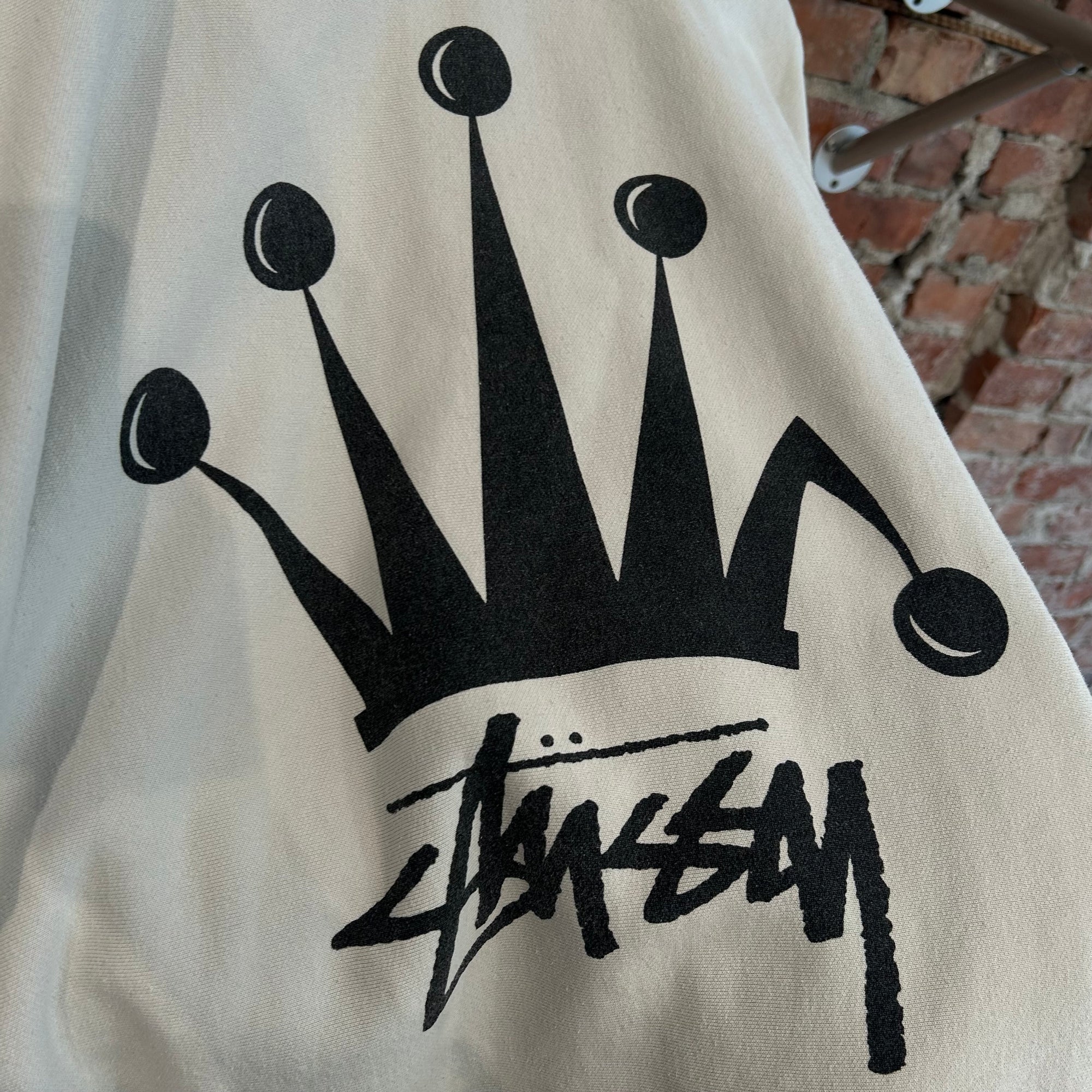 STUSSY CROWN LOGO ZIP HOODIE ‘CLOUD’