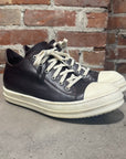 RICK OWENS MAINLINE LEATHER RAMONE LOWS ‘PLUM’