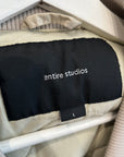 ENTIRE STUDIOS A-4 CROPPED BOMBER JACKET ‘CREAM’