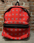 SAINT LAURENT SS15 PSYCH ROCK PAISLEY BACKPACK ‘RED’