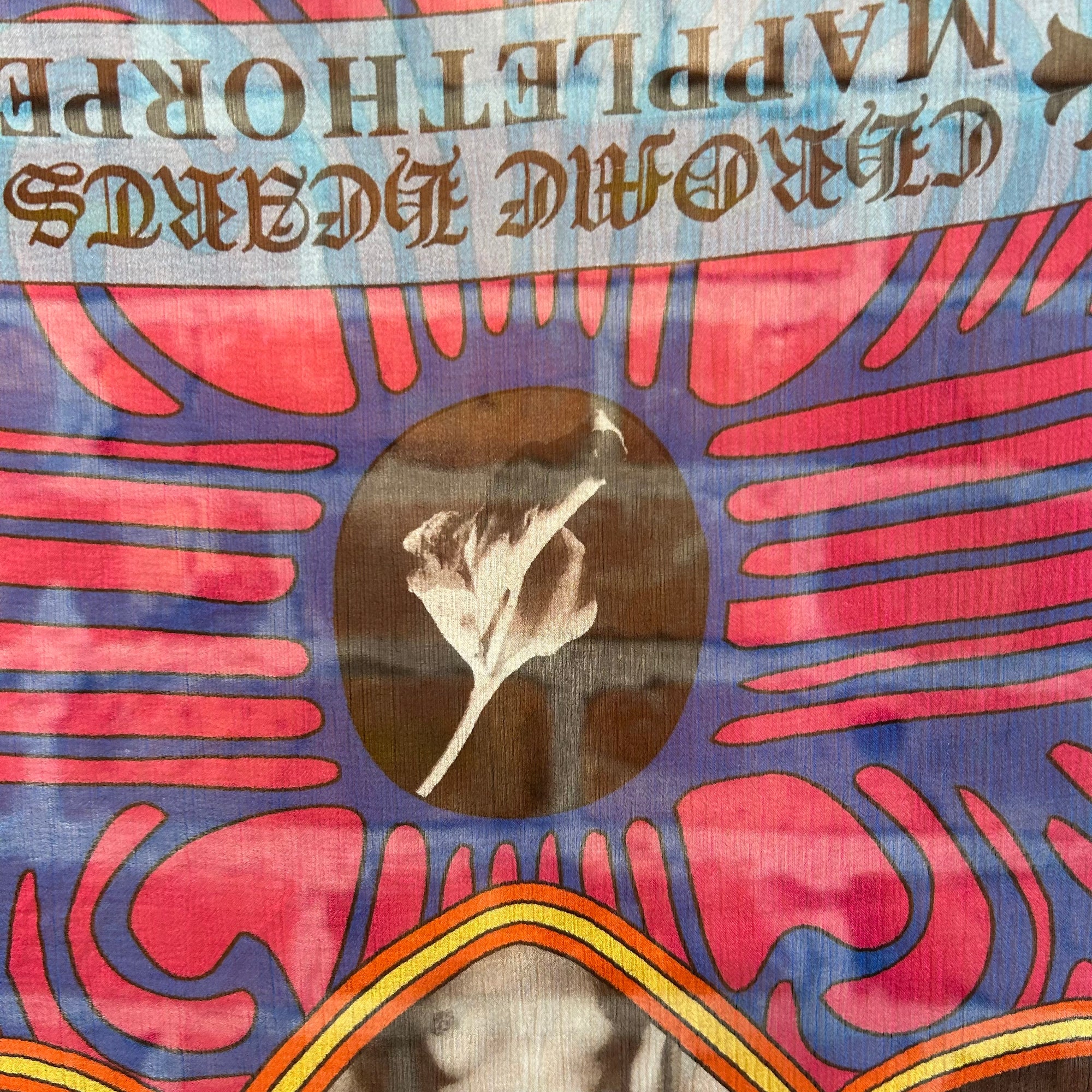 CHROME HEARTS MAPPLETHORPE SILK SCARF ‘PINK’