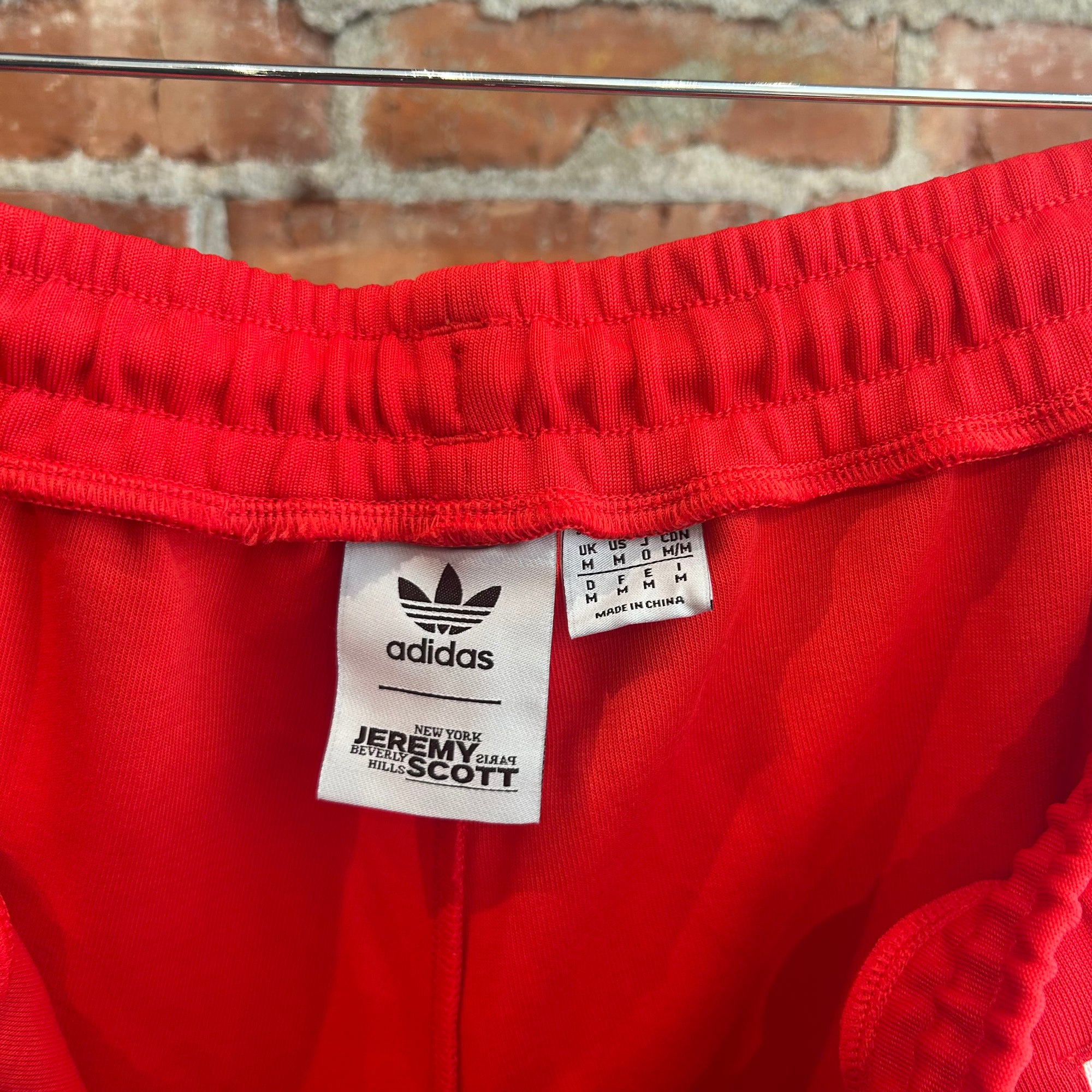 ADIDAS X JEREMY SCOTT MEGAZIP TRACK PANTS ‘RED’