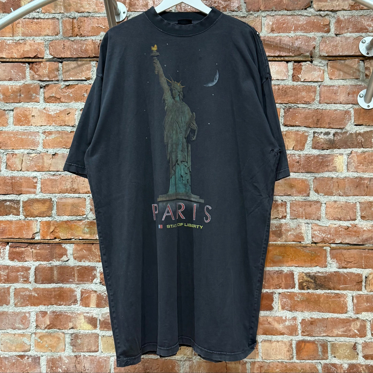 BALENCIAGA FW24 PARIS LIBERTY TEE ‘BLACK'