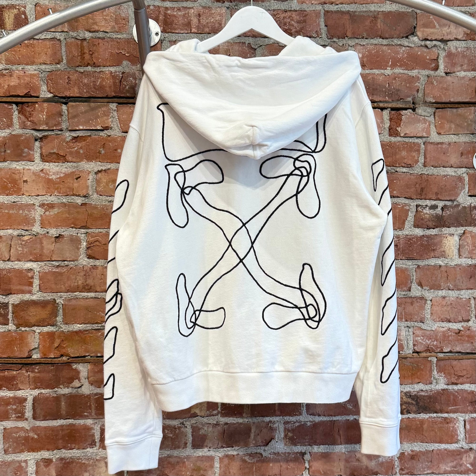 OFF-WHITE ABSTRACT ARROWS ZIP HOODIE ‘WHITE’