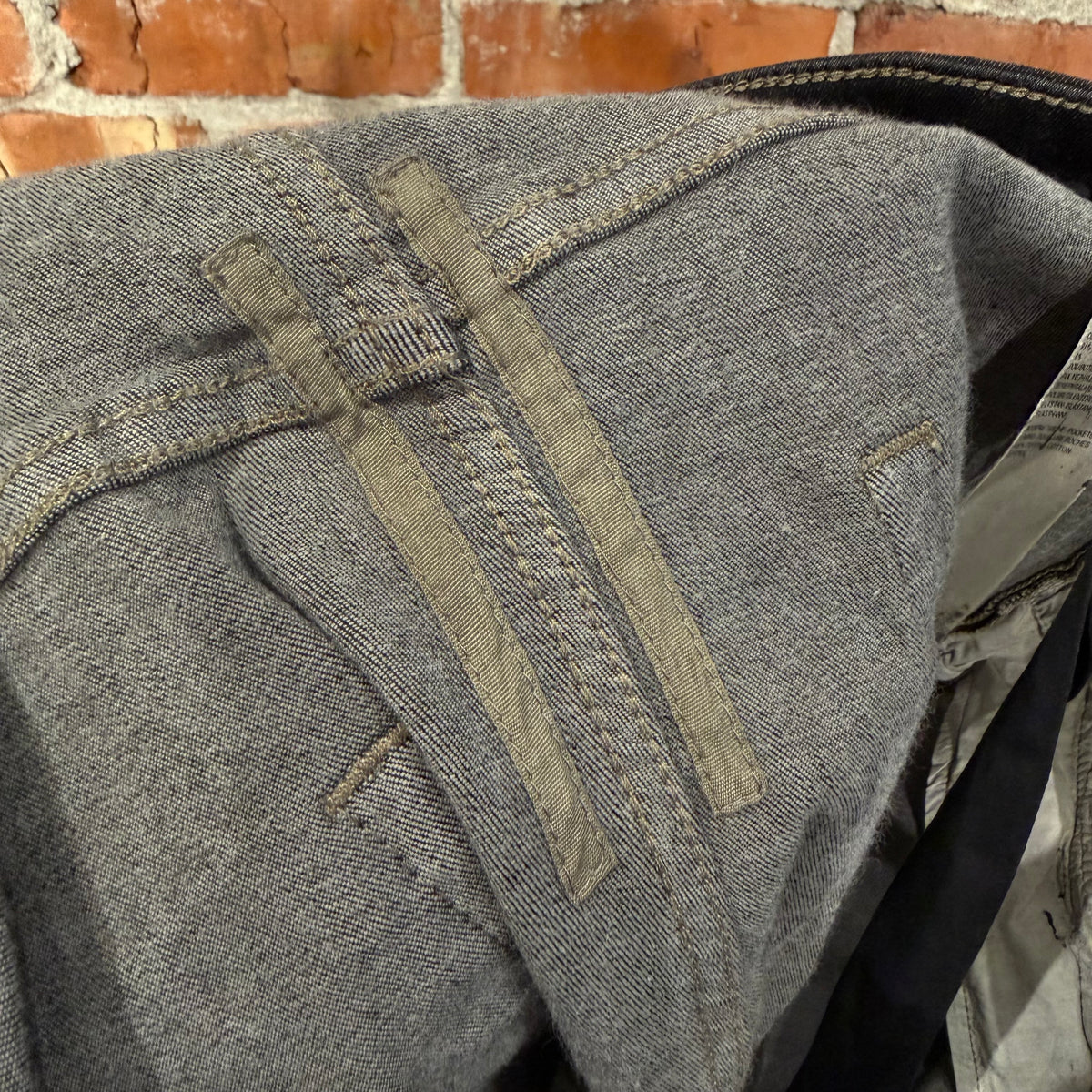 RICK OWENS FW21 GETHSEMANE DRKSHDW WAXED DETROIT DENIM ‘BLACK’