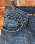 EVISU GENES THIN GULL SLIM STRAIGHT DENIM ‘FADED INDIGO/WHITE’