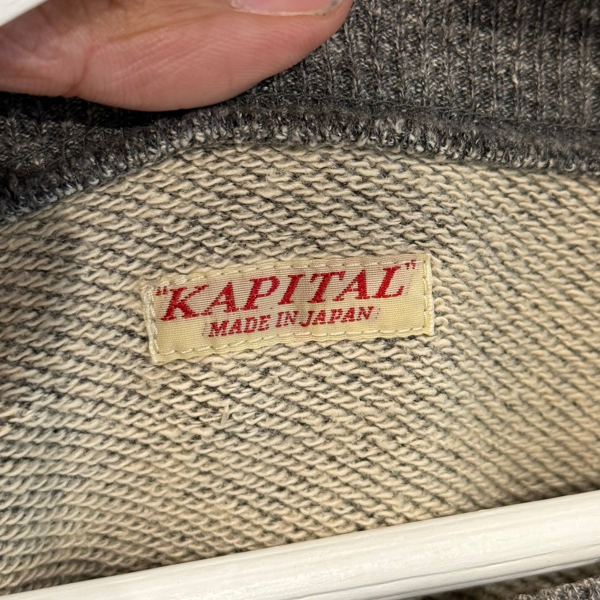 KAPITAL BONES BIG CREW SWEATSHIRT ‘GREY’
