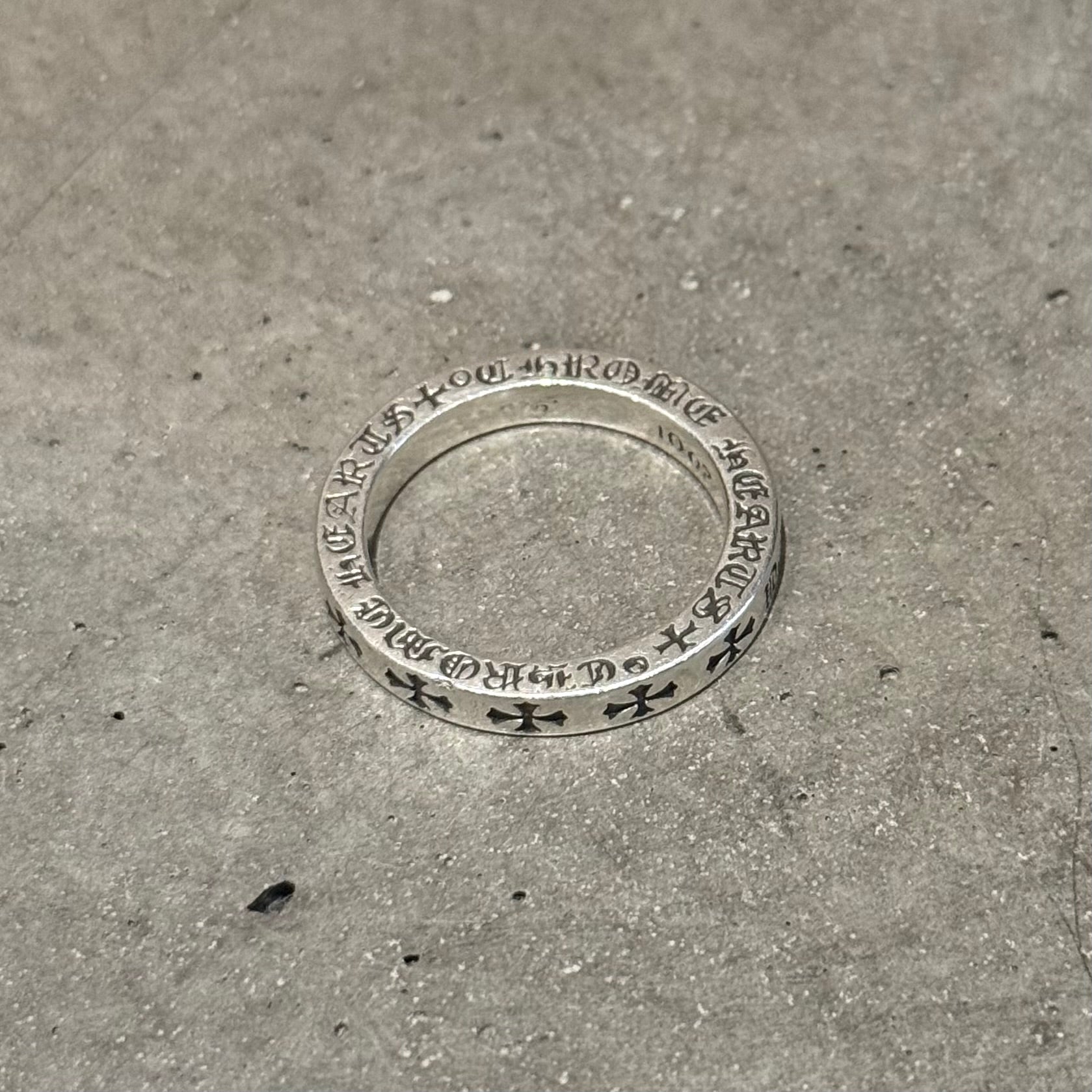 CHROME HEARTS 3MM LA F*CK YOU SPACER RING ‘SILVER’