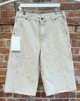 OUR LEGACY PAINTER JOINER CAPRI CUT SHORTS ‘SAND’