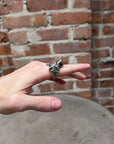GUCCI ANGER FOREST WOLF HEAD RING ‘SILVER’