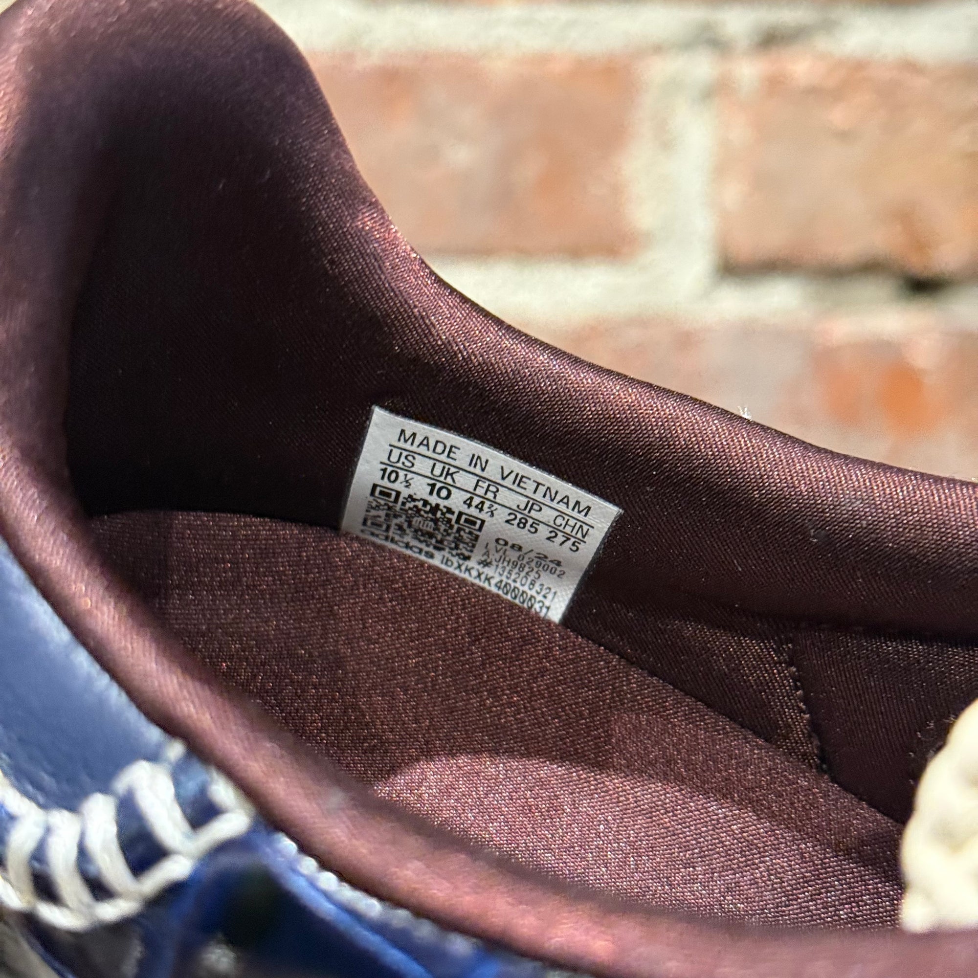 WALES BONNER ADIDAS CROCODILE SAMBA SNEAKERS ‘NAVY’