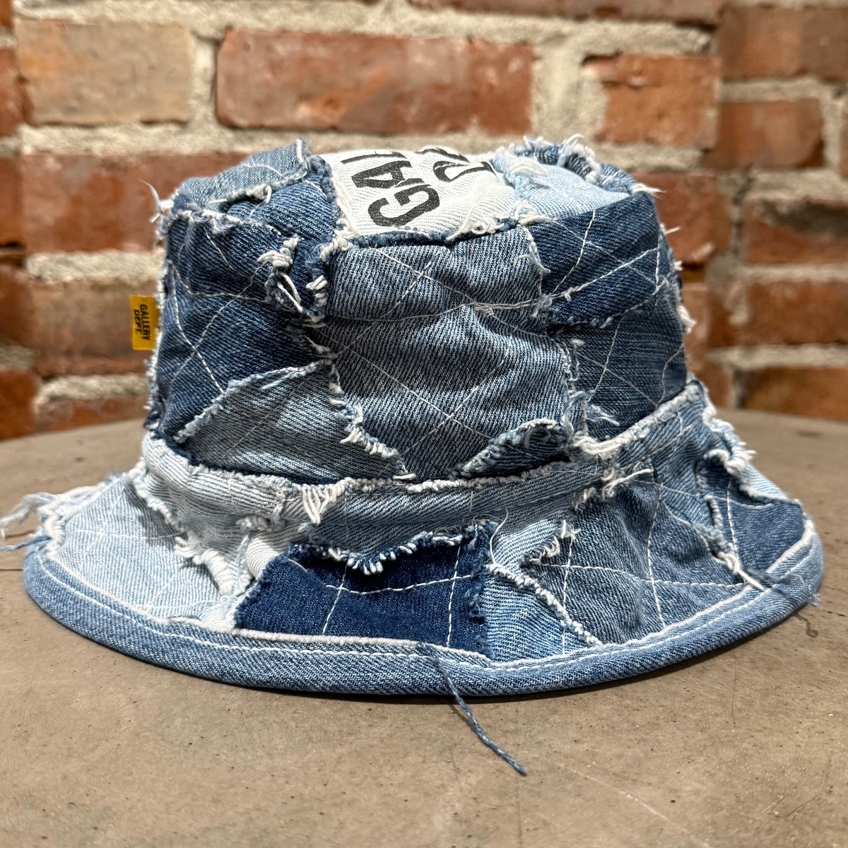 GALLERY DEPT. PATCHWORK DENIM BUCKET HAT ‘BLUE’