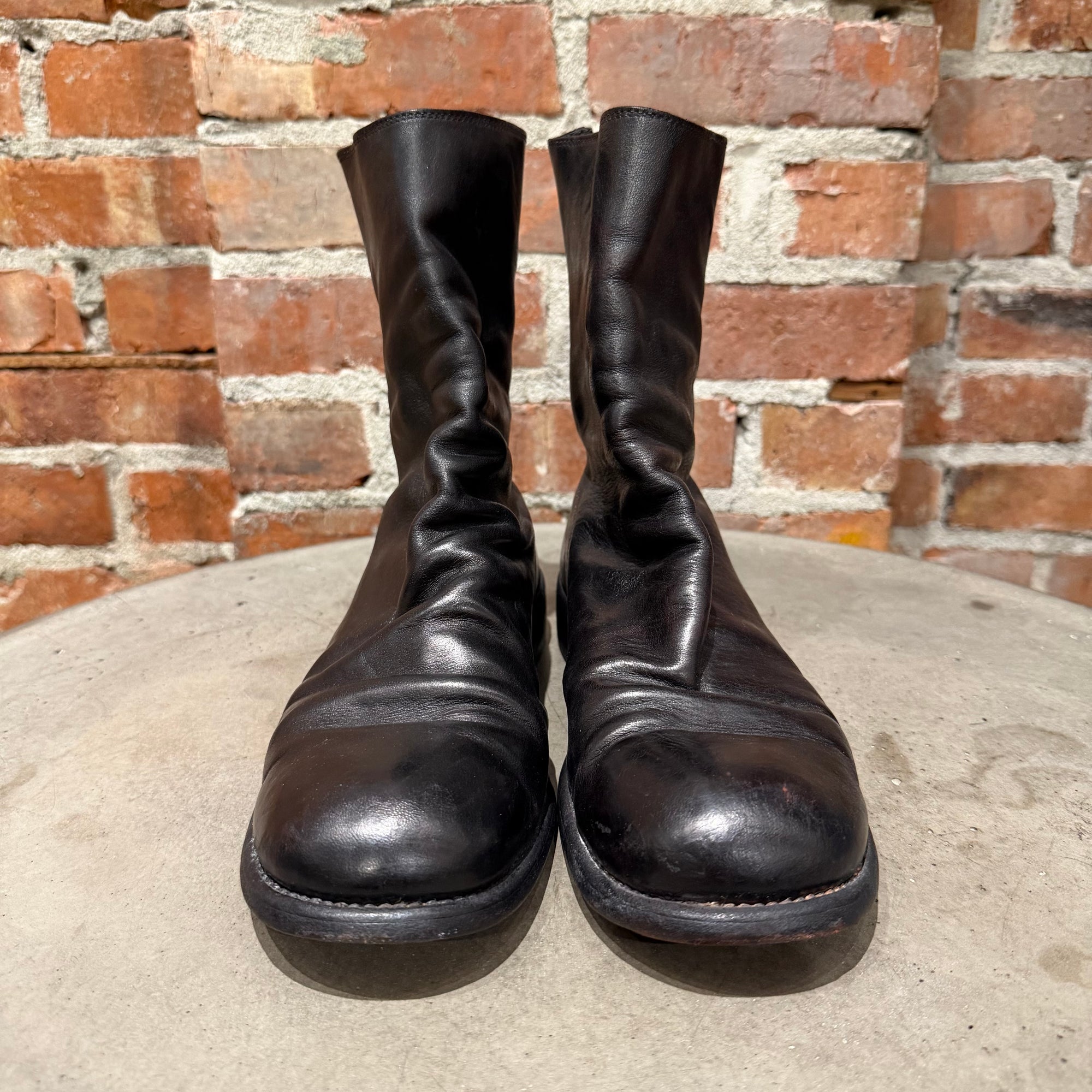 GUIDI 988 HORSE LEATHER BACKZIP BOOTS ‘BLACK’