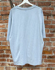 AMI PARIS HEART LOGO HEATHER TEE ‘BLUE’