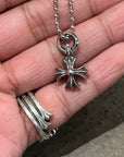 CHROME HEARTS CUT OUT PLUS CROSS NECKLACE ‘SILVER’