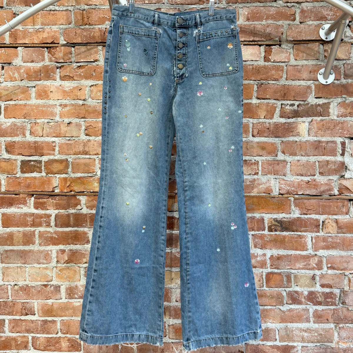 ACNE STUDIOS CANDY BUTTON STICKER DENIM ‘BLUE’