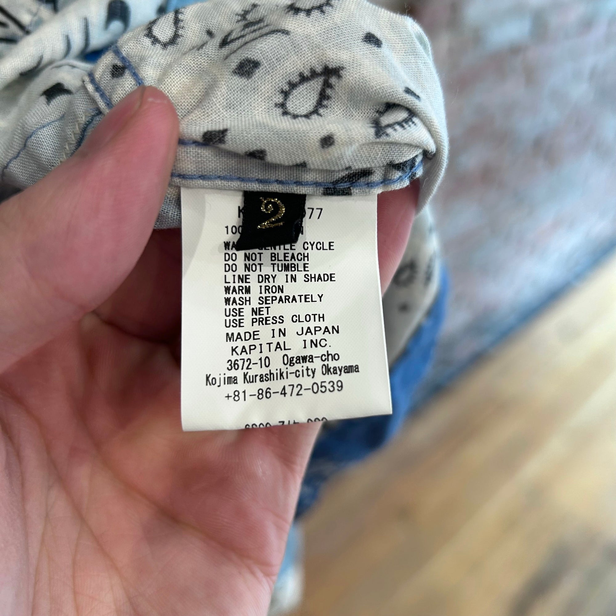 KAPITAL VINTAGE BANDANA 1ST TRUCKER JACKET ‘BLUE’