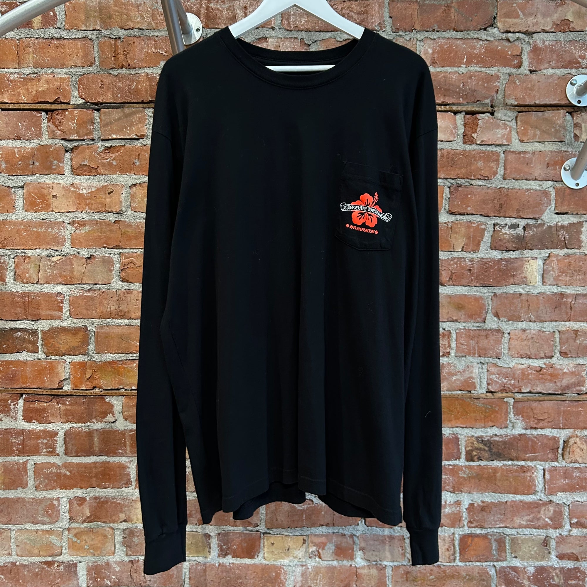 CHROME HEARTS HONOLULU HIBISCUS FLOWER LONGSLEEVE ‘BLACK’