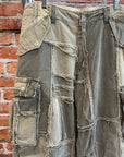 GALLERY DEPT. DISTRESSED PROGRAMMER CARGO PANTS ‘OLIVE’