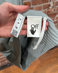 OFF-WHITE STENCIL LOGO KNIT SWEATER ‘SLATE BLUE’
