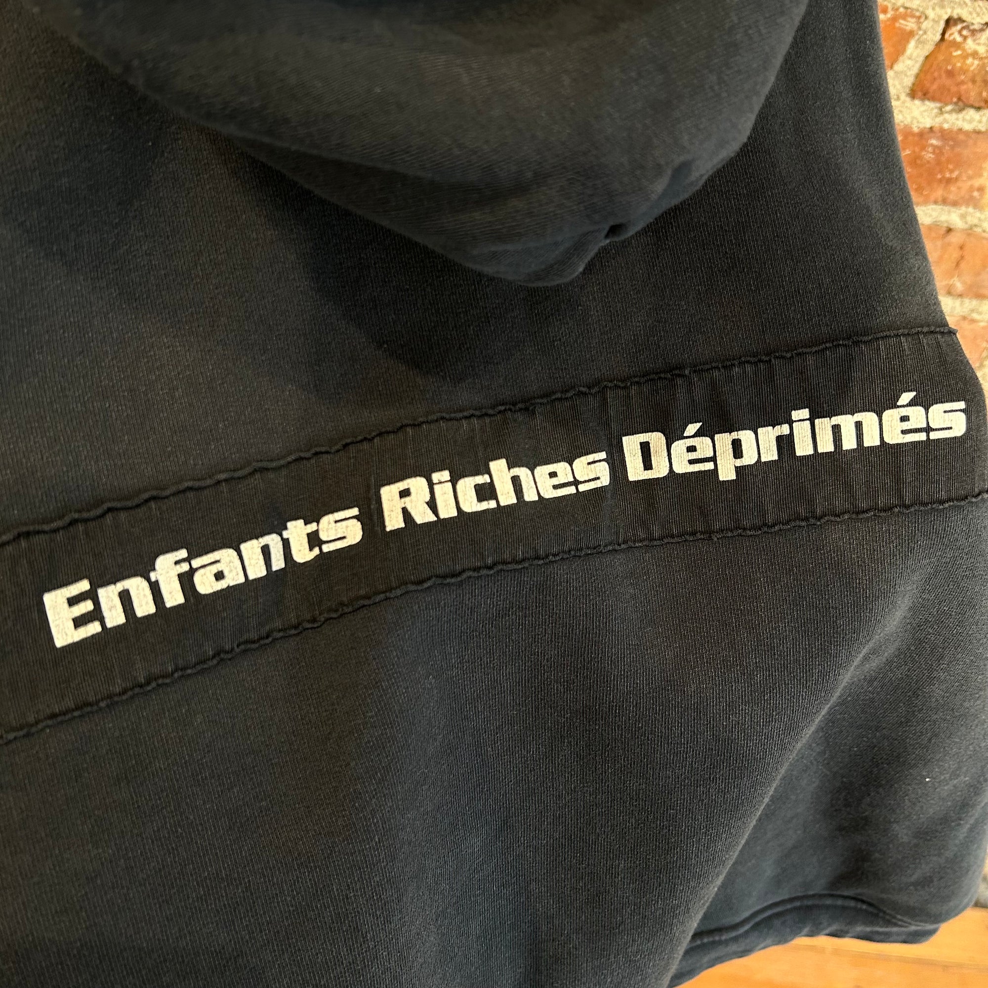 ENFANTS RICHES DEPRIMES FW24 COLUMBINE GOD ZIP HOODIE ‘BLACK/NAVY’