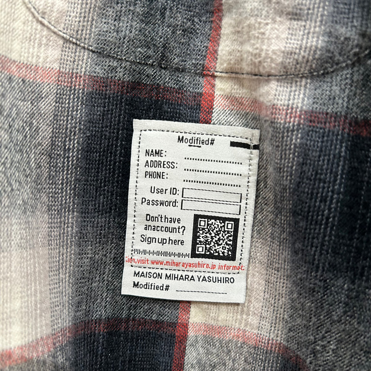 MIHARA YASUHIRO OVERSIZED DISTRESSED FLANNEL ‘MULTI’