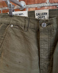 GALLERY DEPT RECYCLED RECONSTRUCTION FLARE PANTS ‘GREEN’
