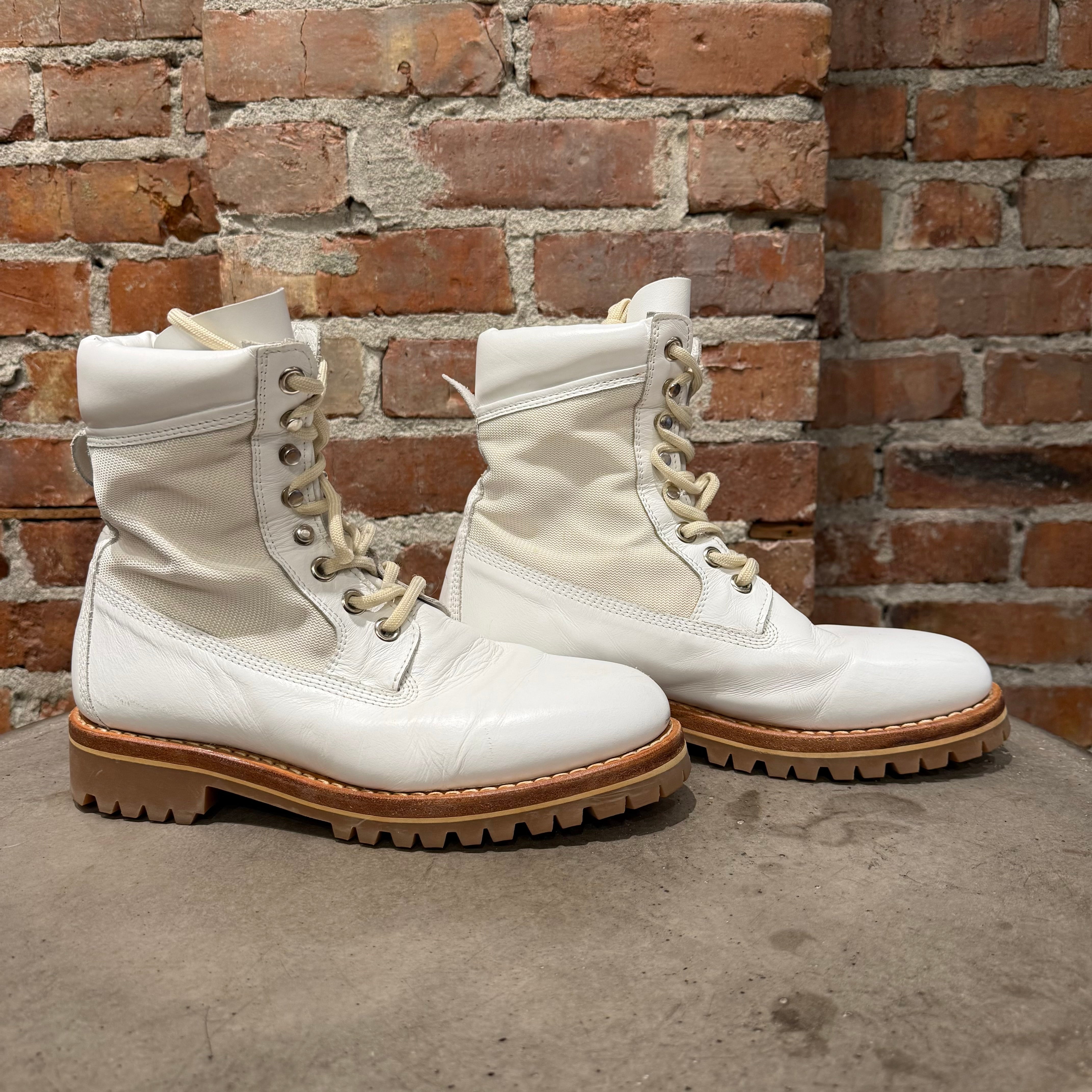 OUR LEGACY SURVIVOR COMBAT BOOTS 'WHITE/BROWN' – Sadō Room