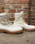 OUR LEGACY SURVIVOR COMBAT BOOTS ‘WHITE/BROWN’
