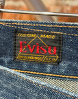 EVISU LOT 2010 13OZ SLIM STRAIGHT DENIM JEANS ‘FADED INDIGO/WHITE’