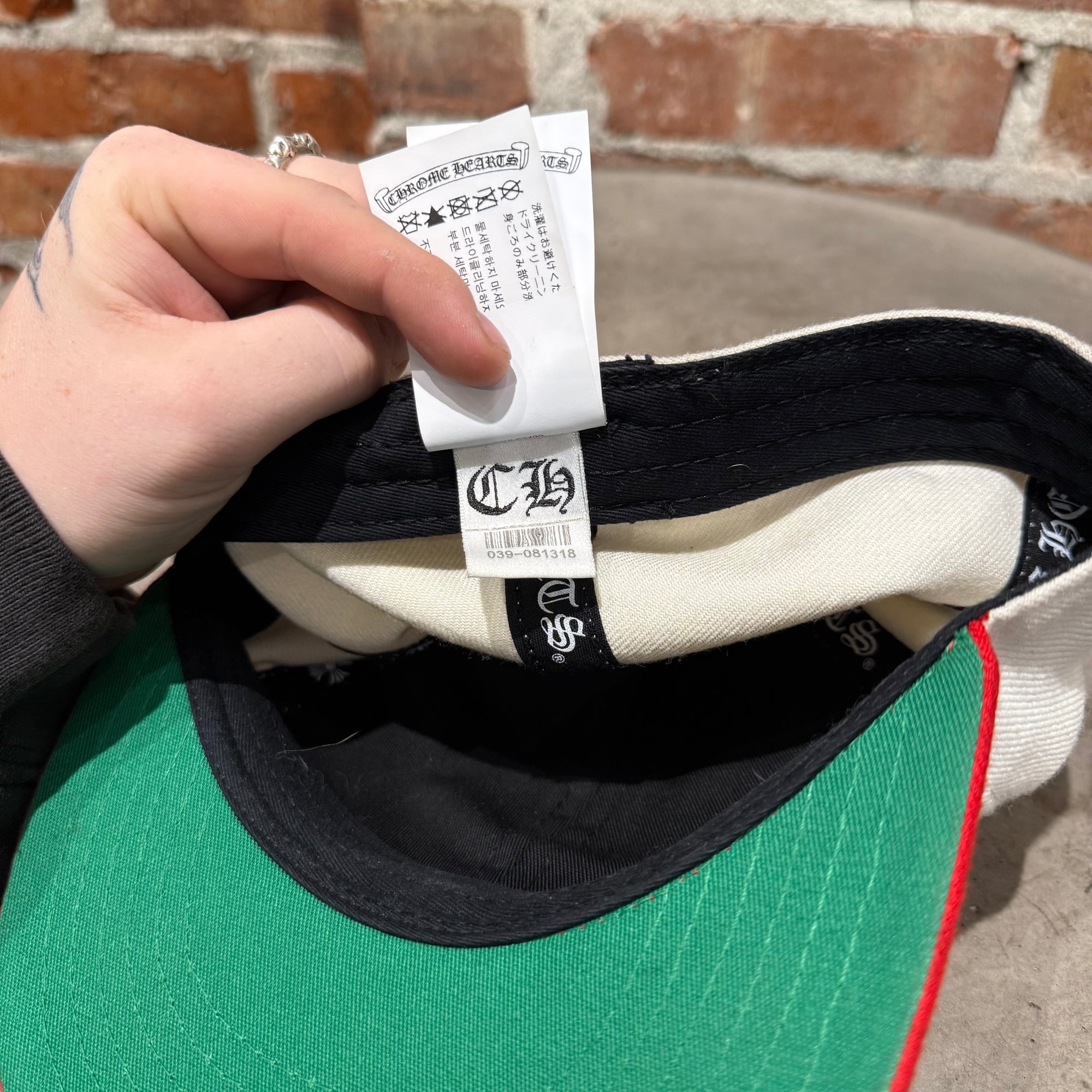 CHROME HEARTS LOVE YOU FITTED HAT ‘WHITE/RED’