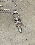 CHROME HEARTS LOOP DAGGER NECKLACE 'SILVER'