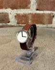 ISSEY MIYAKE TWELVE MINI ANALOG LEATHER WATCH ‘BROWN/WHITE’