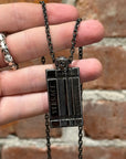 VERSACE MEDUSA PLATE DOG TAG NECKLACE ‘GUN METAL’