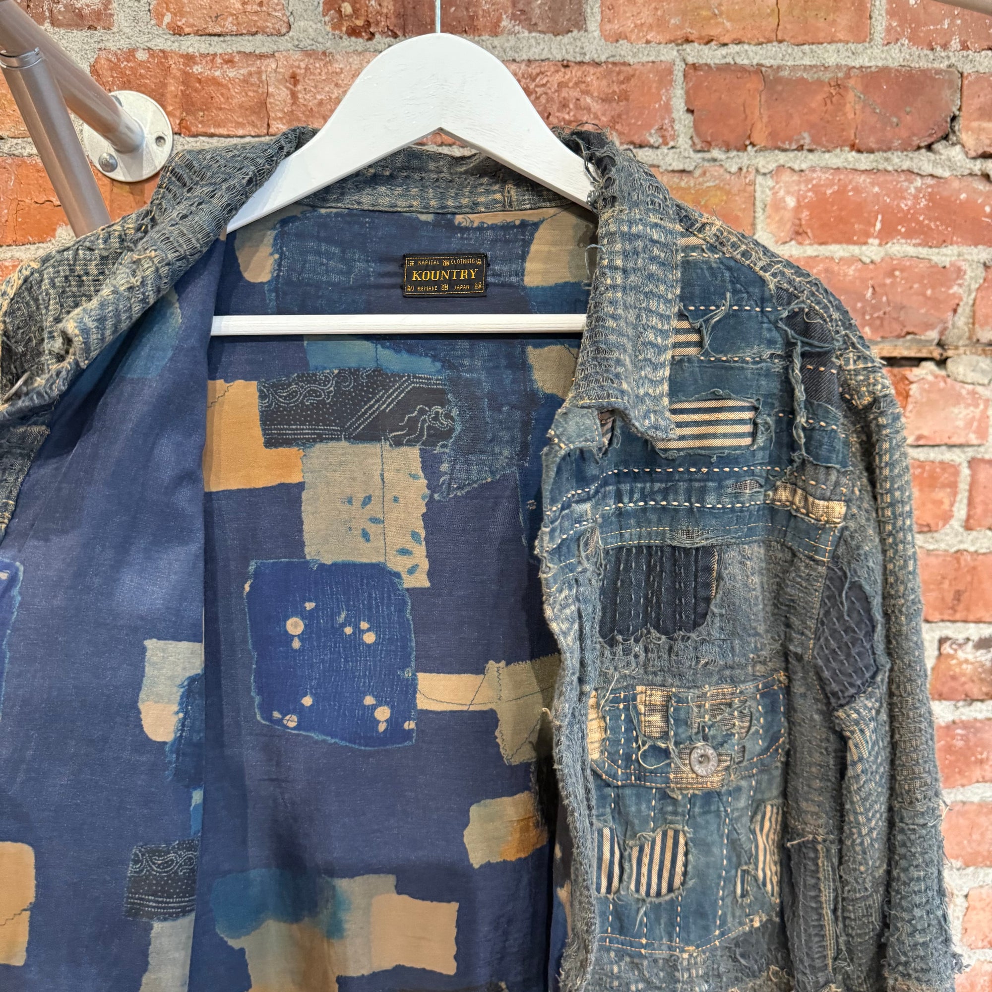 KAPITAL V2 SILK-LINED BORO JACKET ‘MULTI’