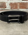 HAVEN COURT DEBOSSED LEATHER BELT ‘BLACK’