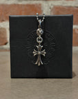 CHROME HEARTS TINY CROSS W/ CROSSBALL ‘SILVER’