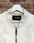 RAF SIMONS SS23 LEATHER SMALL BOMBER JACKET ‘WHITE’