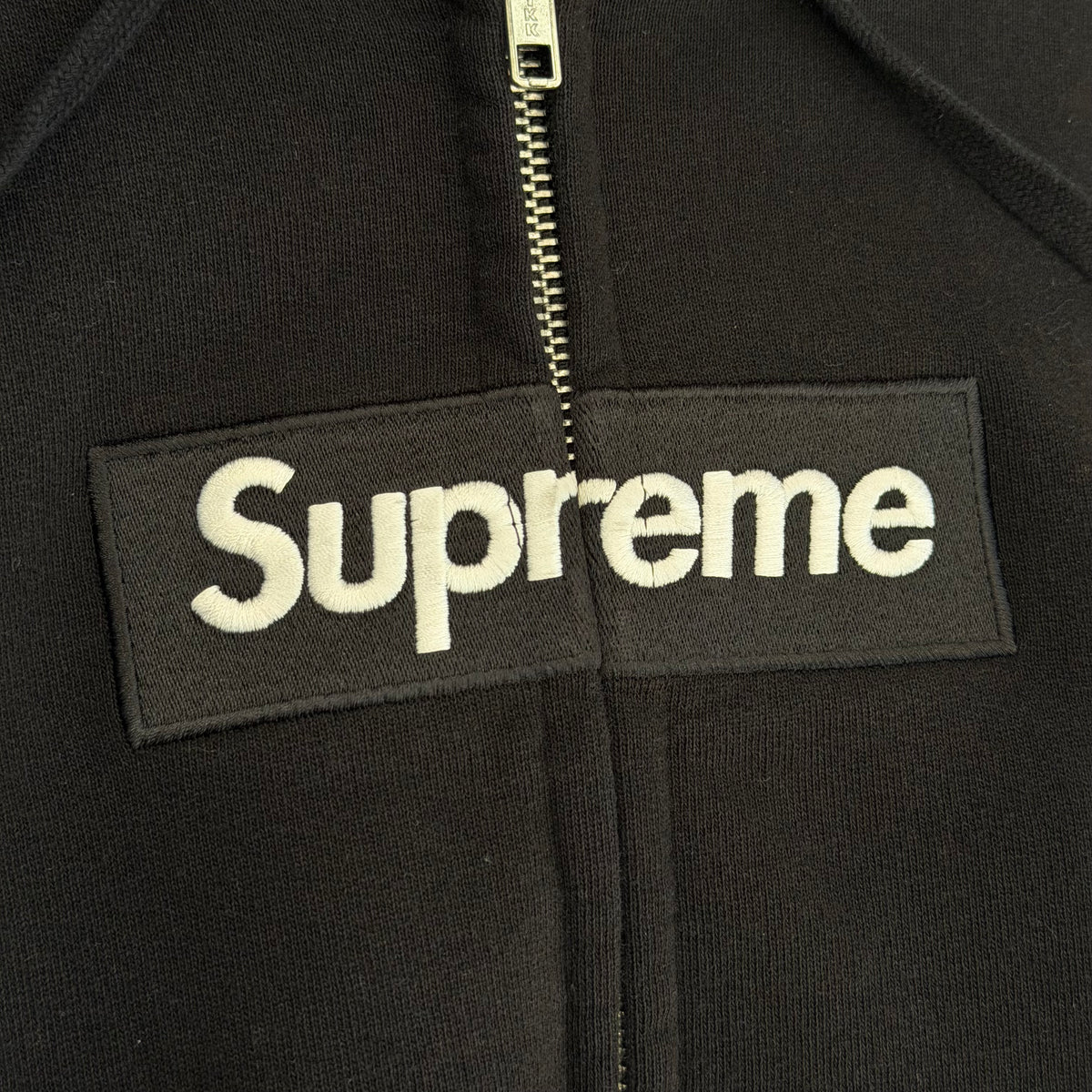 SUPREME SS26 MM6 MAISON MARGIELA BOX LOGO ZIP HOODIE ‘BLACK’