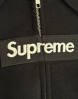 SUPREME SS26 MM6 MAISON MARGIELA BOX LOGO ZIP HOODIE ‘BLACK’