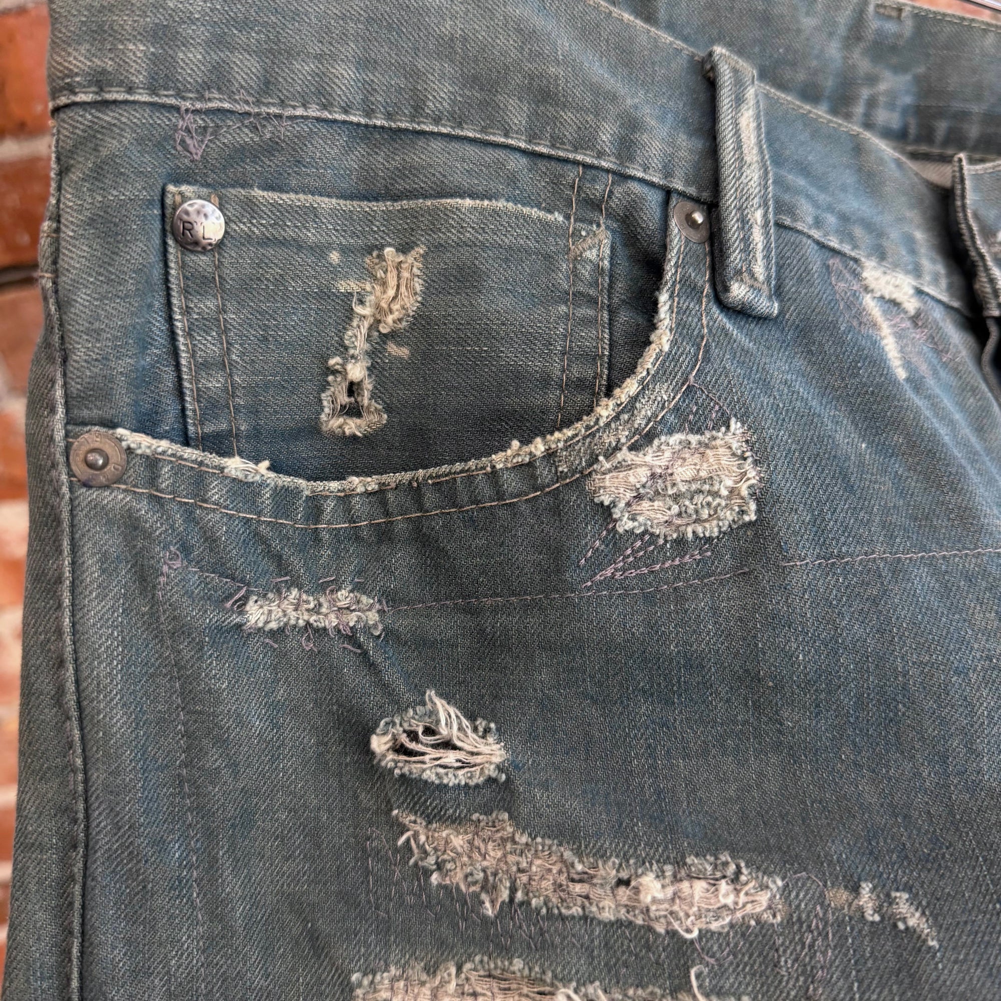 POLO RALPH LAUREN DENIM &amp; SUPPLY BORO REPAIR DENIM ‘MUD WASH’