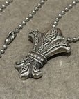 CHROME HEARTS SMALL CELTIC FLEUR PENDANT NECKLACE ‘SILVER’