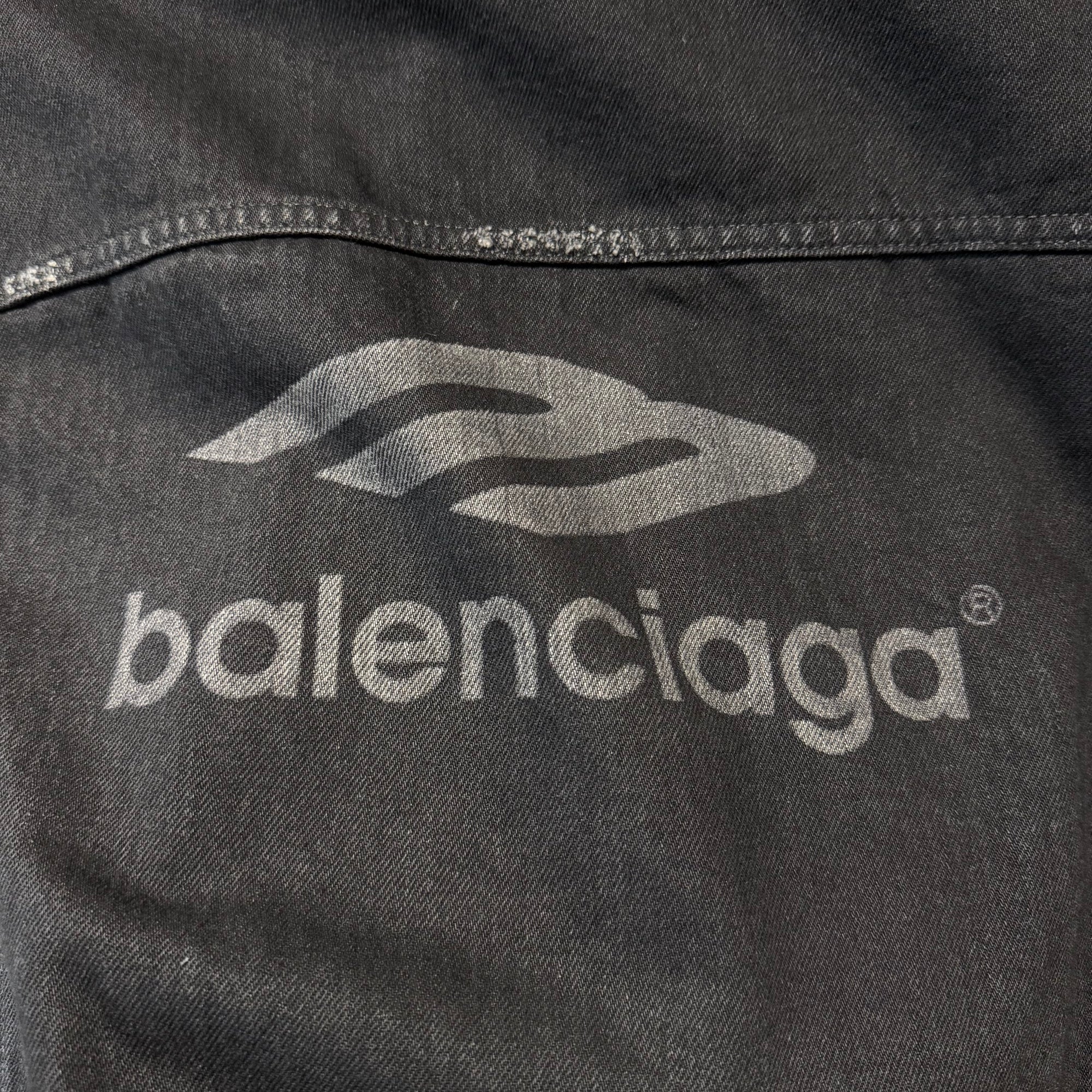 BALENCIAGA FW22 3B SPORTS ICON DENIM JACKET ‘BLACK’