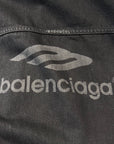 BALENCIAGA FW22 3B SPORTS ICON DENIM JACKET ‘BLACK’